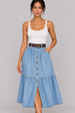 Noémie Denim Ruffle Maxi Skirt — product image 4