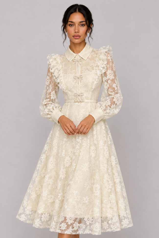 Juliette Belted Lace Maxi Dress — product image 9