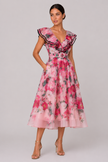 The Vivienne: Ruffled V-Neck Print Dress — product image 4