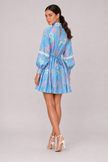 The Odile: High-Collar Long-Sleeve Print Dress — product image 4