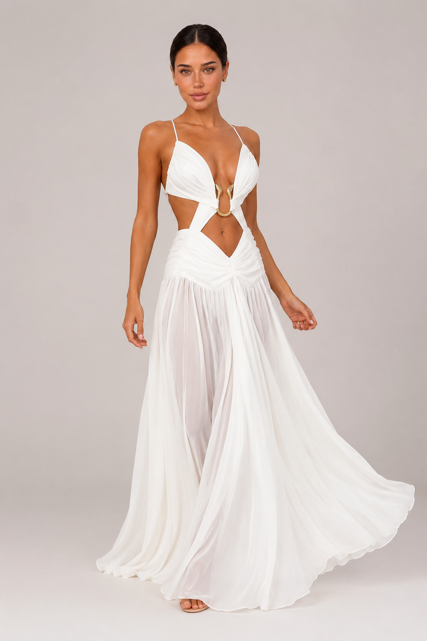 The Aveline: Mesh Halter Dress — product image 3