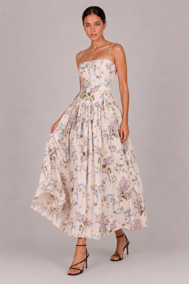 The Wisteria: Floral Halter Maxi — product image 3