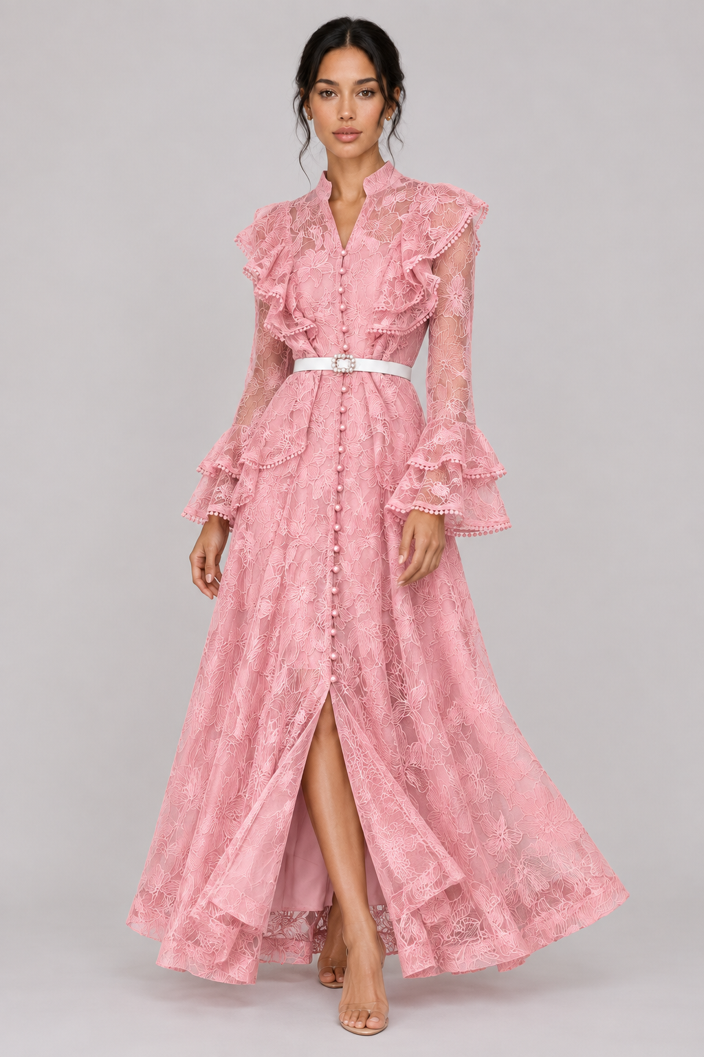 Marceline V-Neck Lace Maxi Dress — product image 4