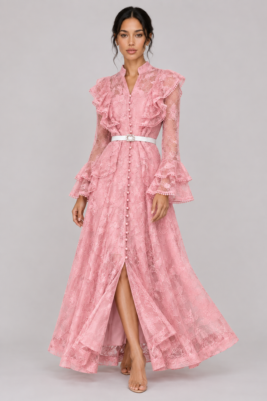 Marceline V-Neck Lace Maxi Dress — product image 4