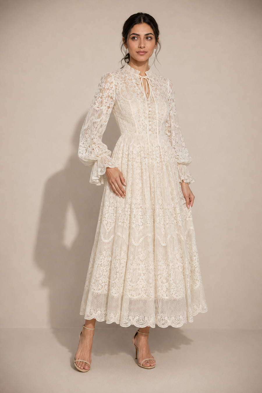 The Elodie: Mesh Embroidered Vacation Dress — product image 2