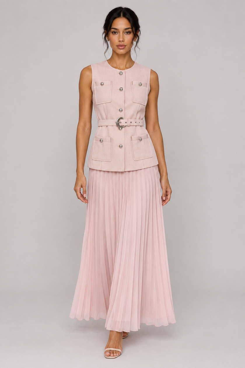 The Amara Pleated Two-Piece Set