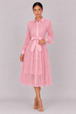 The Marielle: Embroidered Bubble Sleeve Dress — product image 14