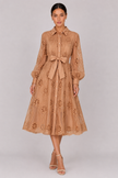 The Marielle: Embroidered Bubble Sleeve Dress — product image 11