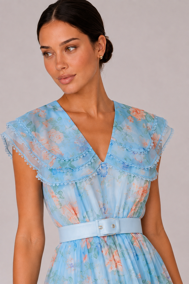 The Constance: Peter Pan Collar Lace Dress — product image 2