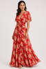 The Rosalind: Asymmetrical Ruffled V-Neck Dress — product image 2