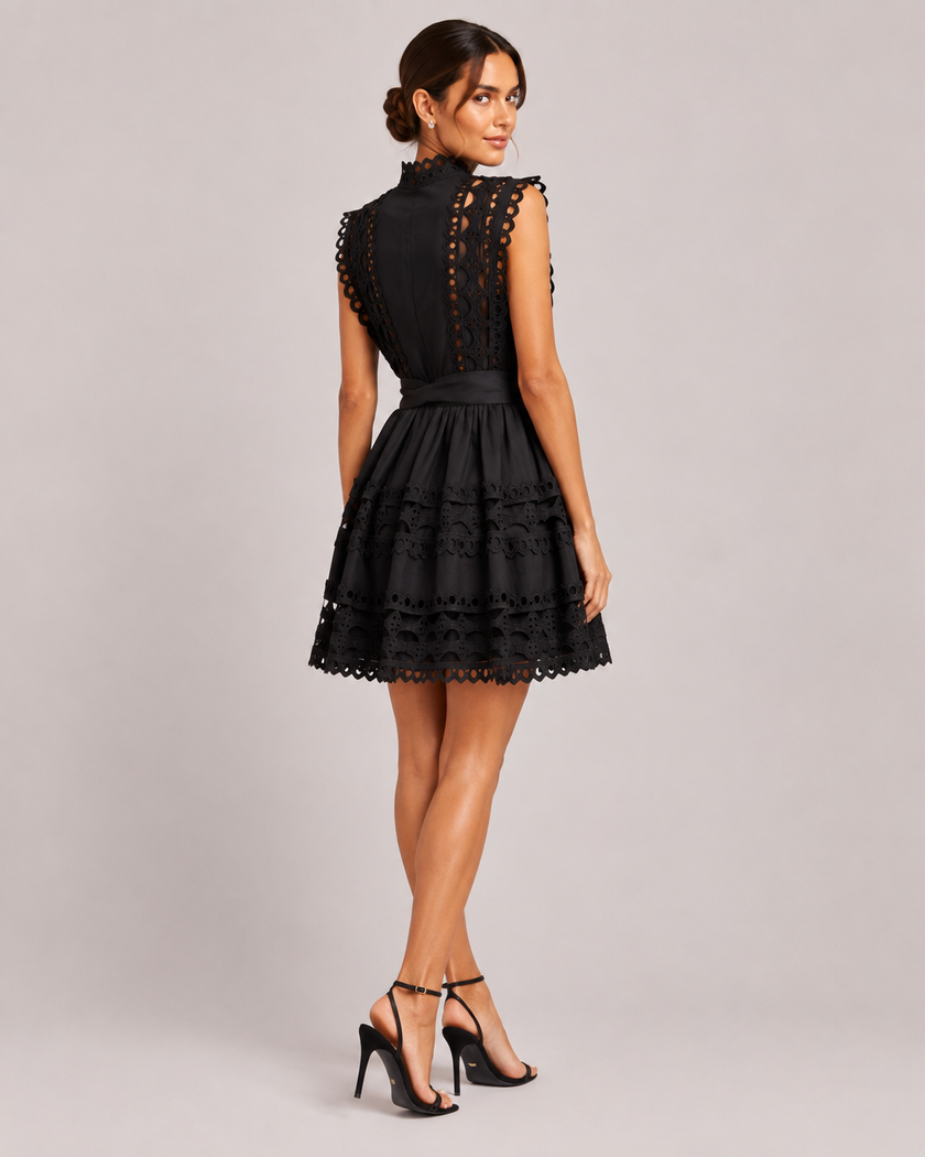 The Theodora: Lace-Up A-Line Dress — product image 7