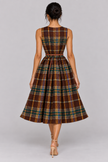 The Noémie: Belted Plaid A-Line Maxi — product image 4