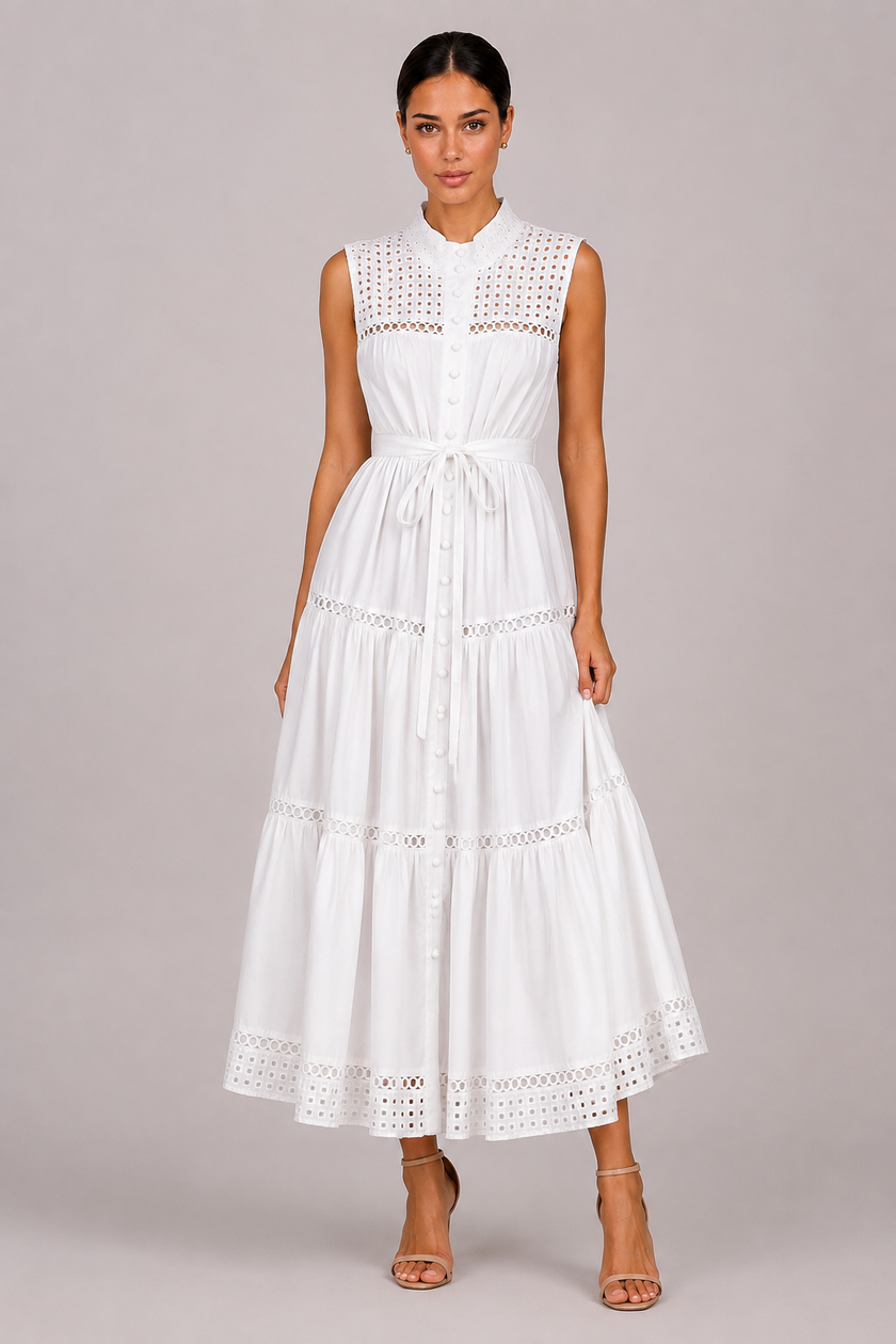 The Odalys: Cutout Collar Vacation Dress — product image 10
