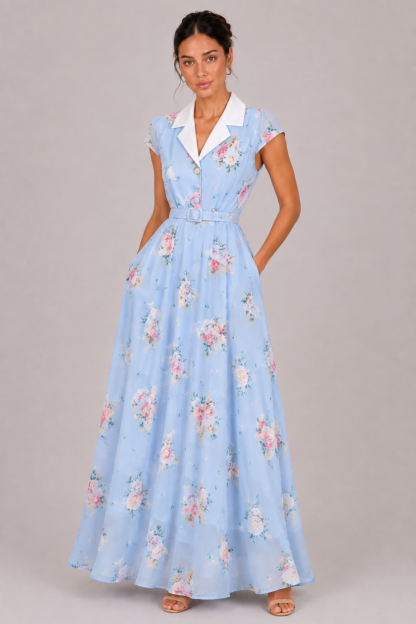 The Adele: Printed Midi Dress — product image 7
