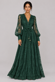 Geneviève Lace-Embroidered V-Neck Maxi Dress — product image 19