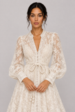 Geneviève Lace-Embroidered V-Neck Maxi Dress — product image 10