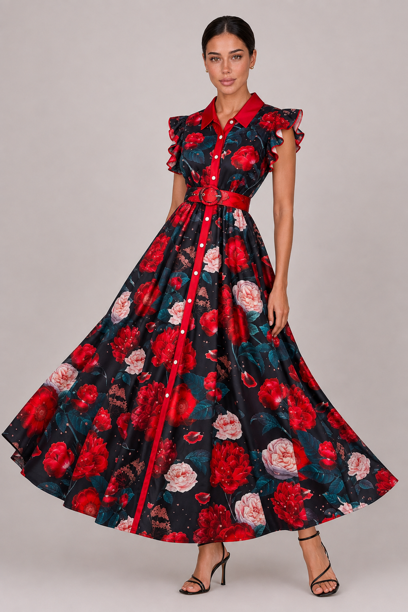 The Genevieve: Ruffle Sleeve Maxi — product image 5