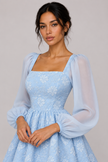 The Céleste Jacquard Square-Neck Dress