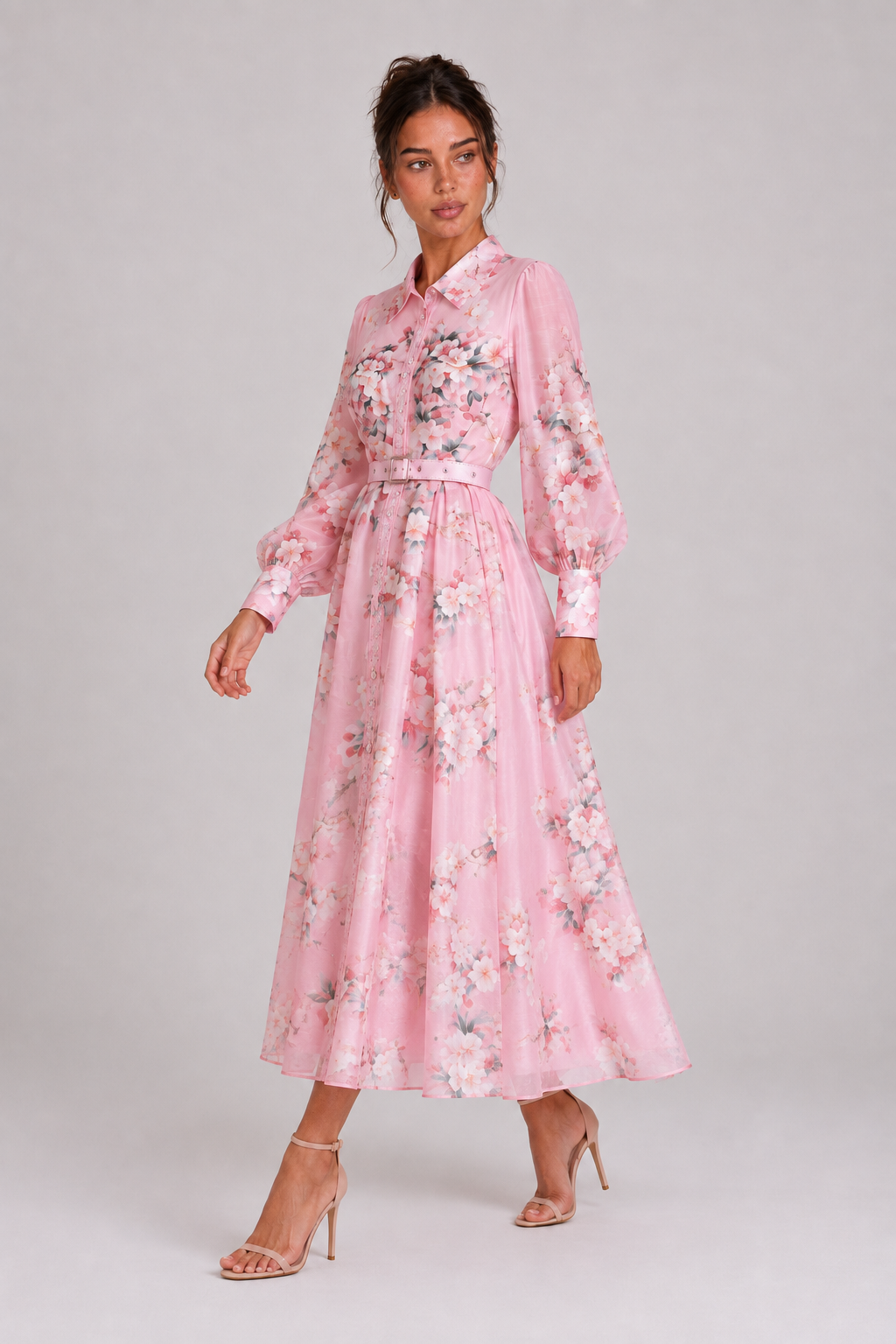 The Adeline: Hollow-Out Lapel A-Line Dress — product image 1