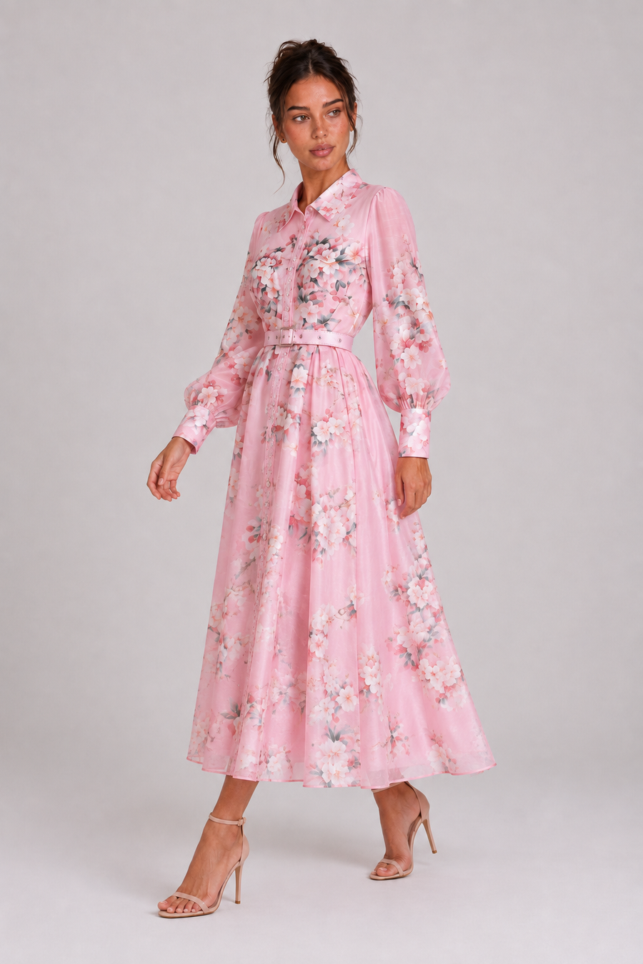 The Adeline: Hollow-Out Lapel A-Line Dress — product image 1