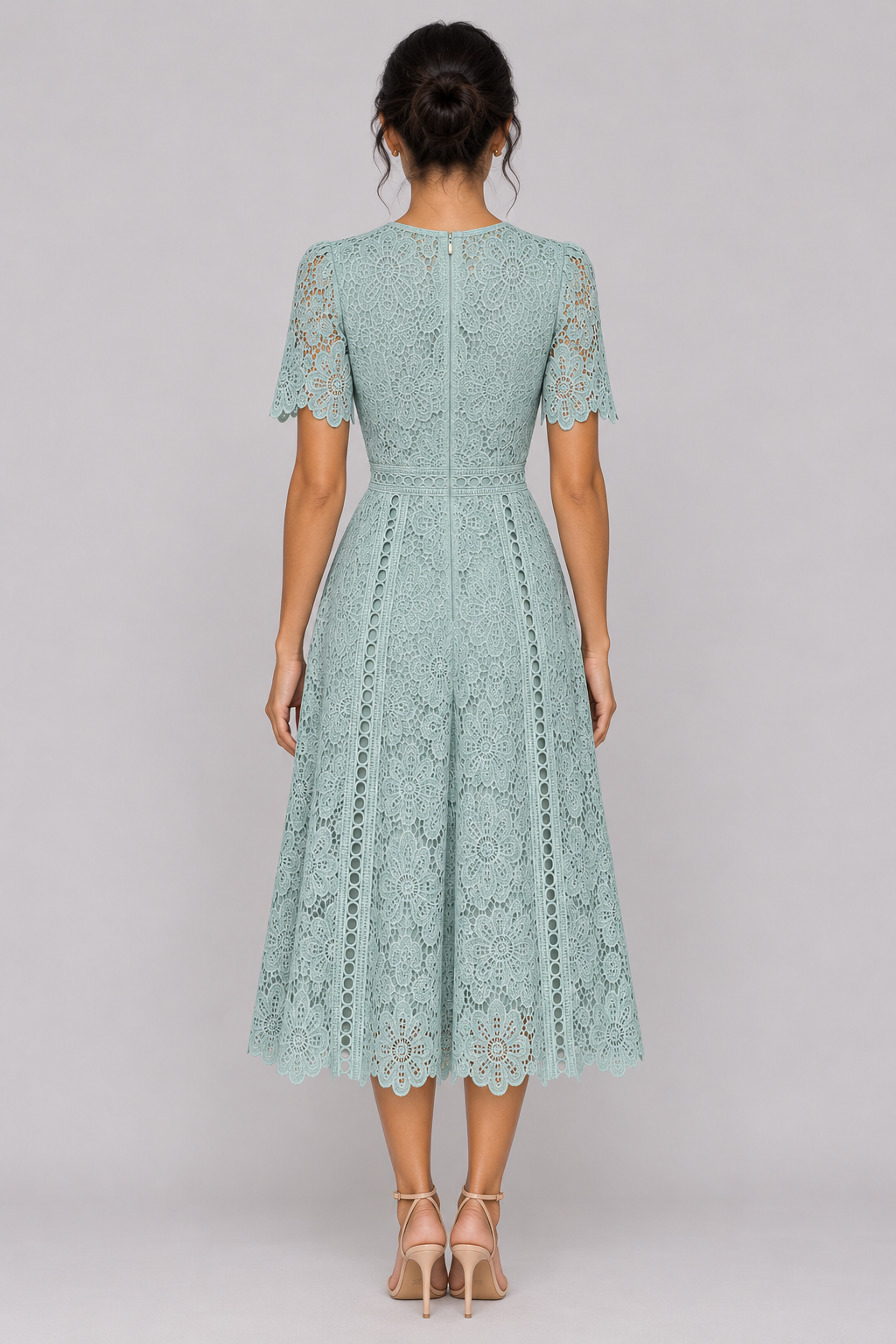 Vivienne Ruffle Lace A-Line Dress — product image 3
