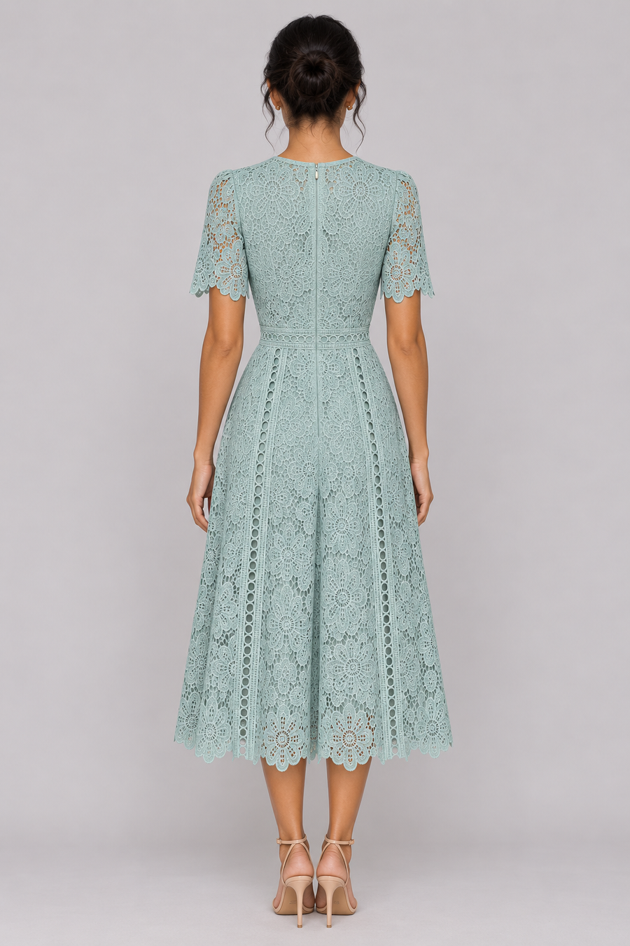 The Vivienne Ruffle Lace A-Line Dress