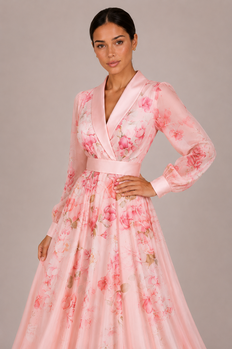 The Corinne: Chiffon Lace-Up Vacation Dress — product image 1