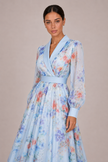 The Corinne: Chiffon Lace-Up Vacation Dress — product image 7