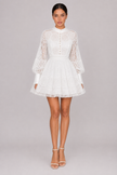 The Priscilla: White Hollow Lace Ruffle Dress — product image 4