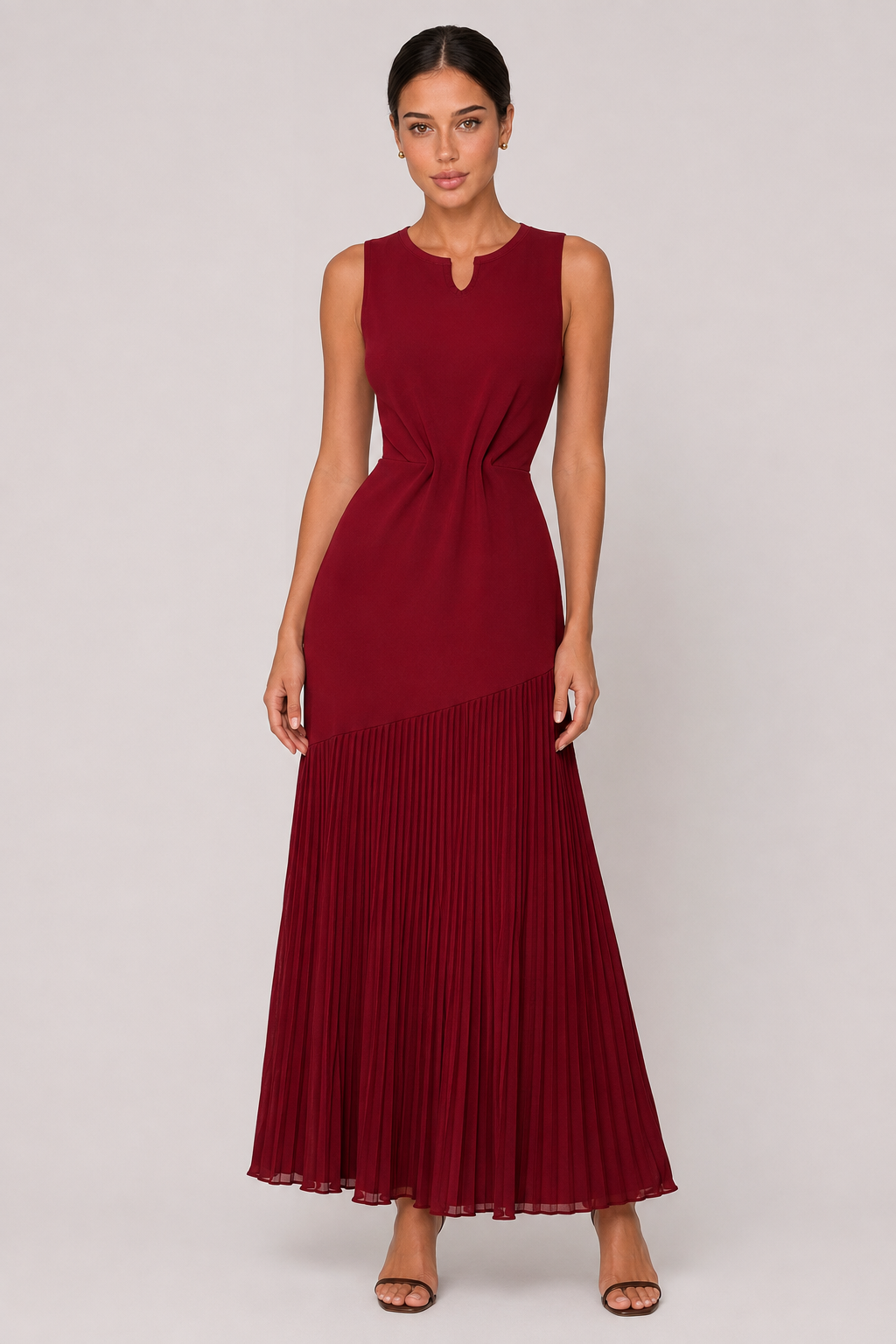 The Margaux: Burgundy Knit Dress — product image 1