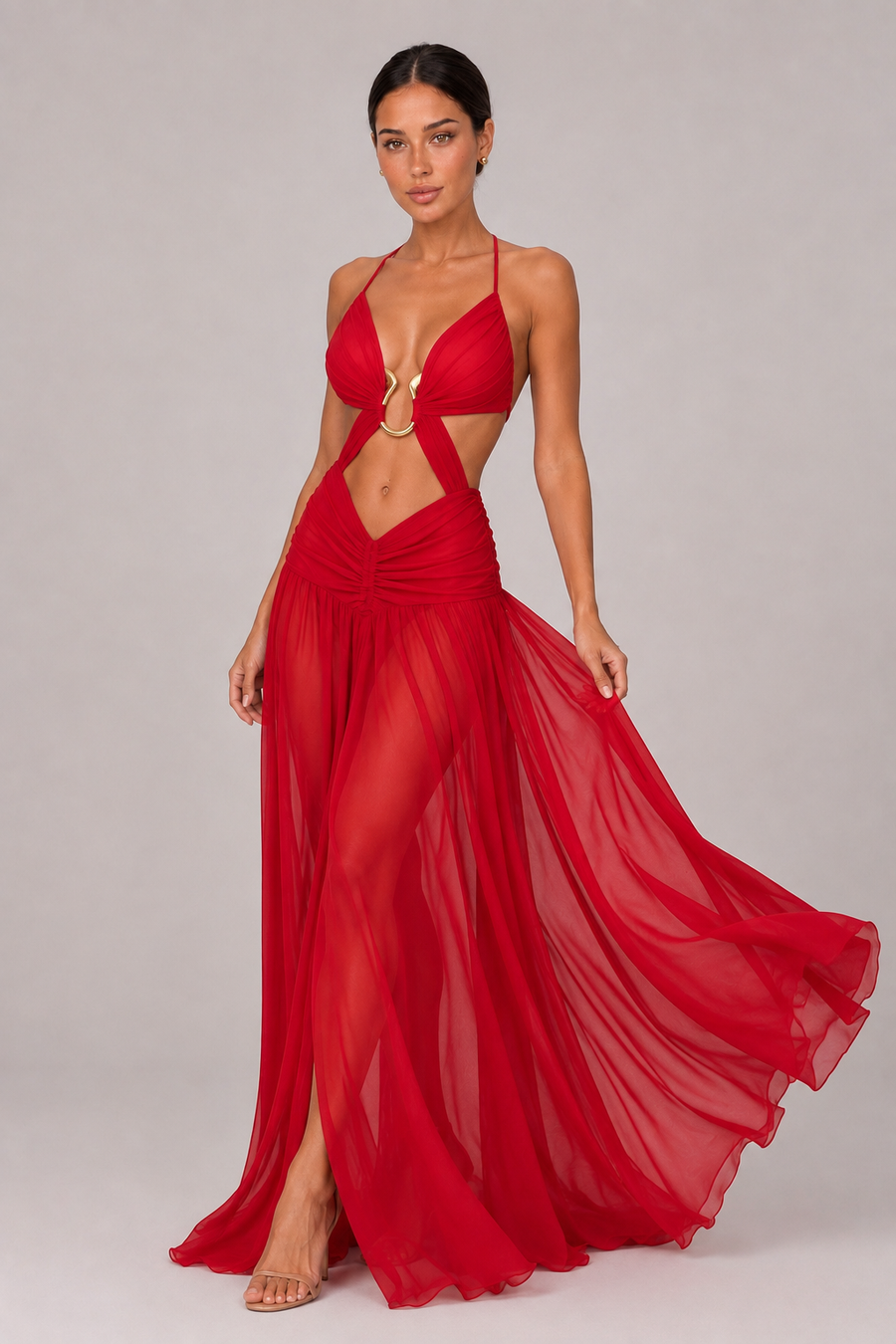 The Aveline: Mesh Halter Dress — product image 10