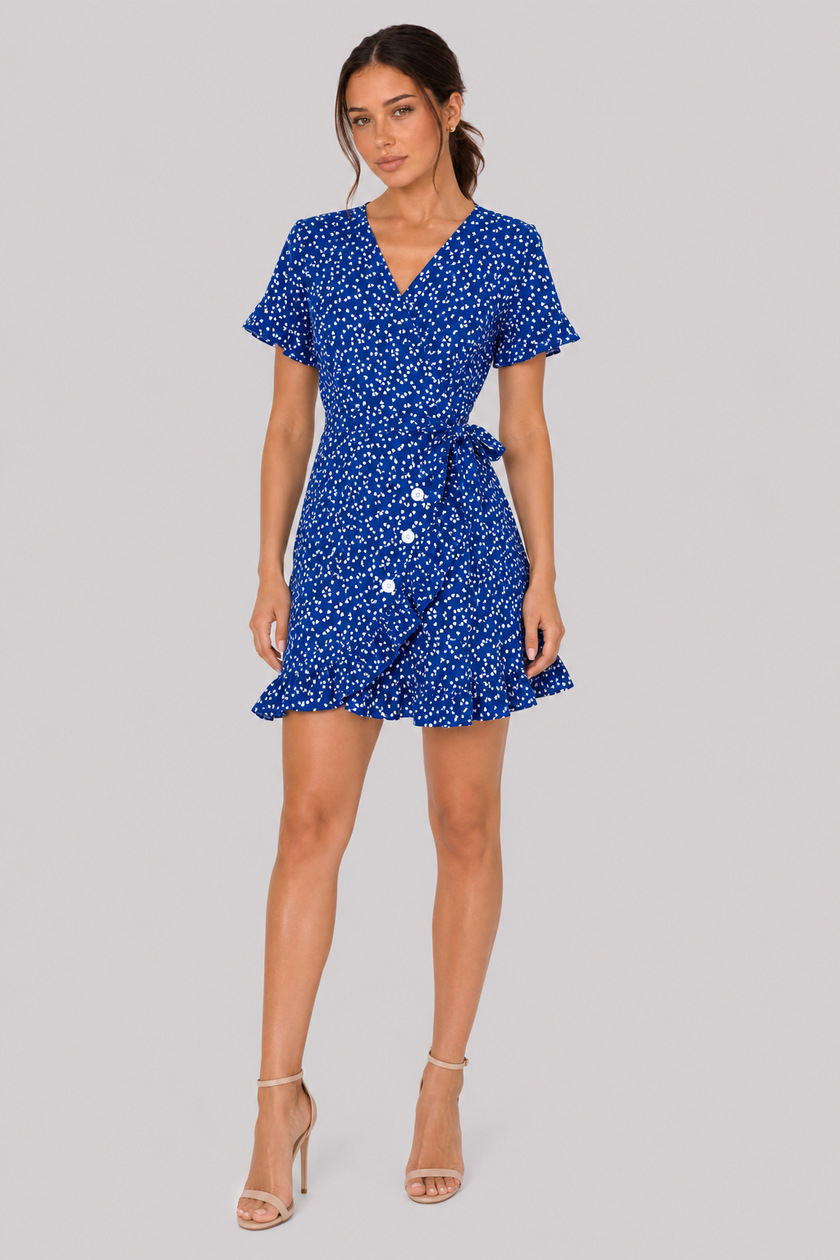 The Wren: Flared Sleeve Tie-Waist Mini — product image 30