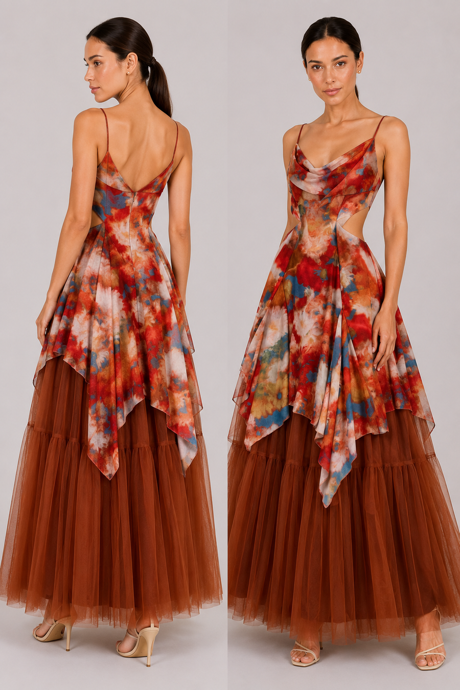 The Amara: Patchwork Floral Empire Maxi — product image 4