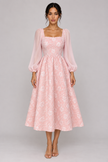 The Céleste Jacquard Square-Neck Dress