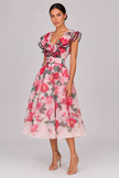 The Vivienne: Ruffled V-Neck Print Dress — product image 3