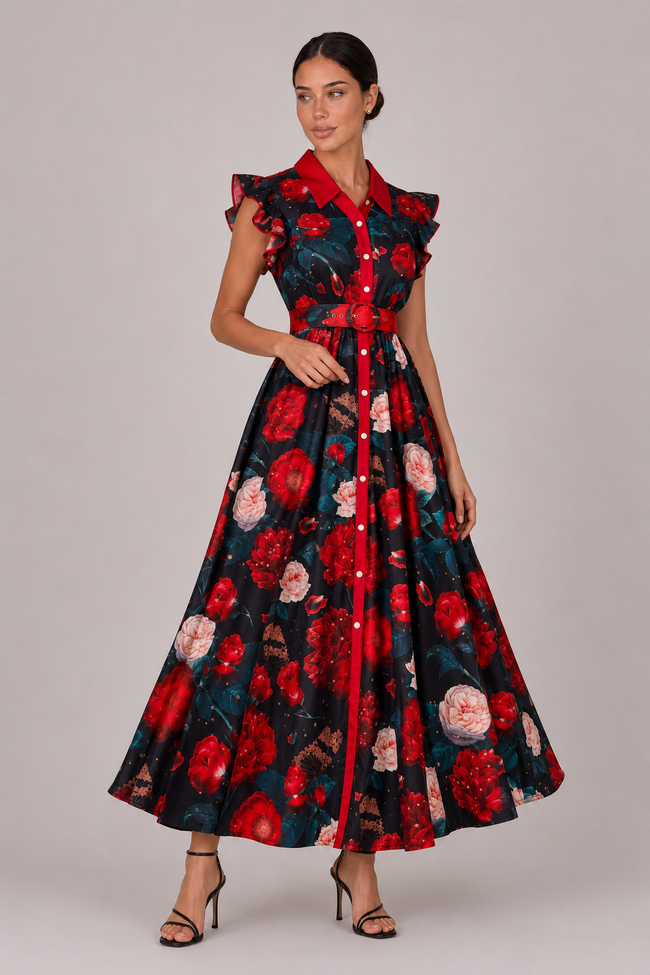 The Genevieve: Ruffle Sleeve Maxi — product image 2