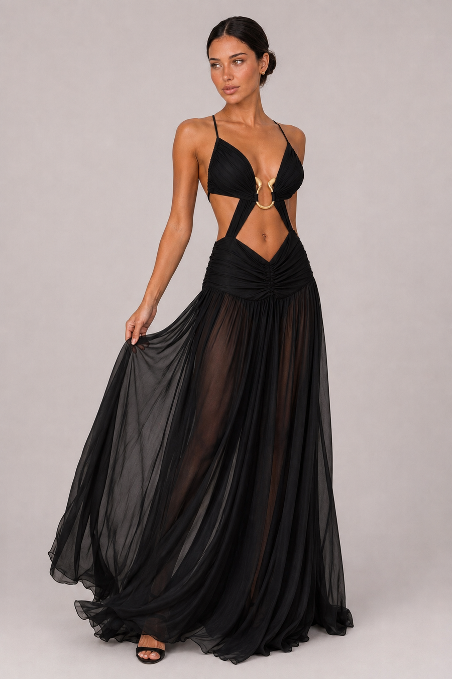 The Aveline: Mesh Halter Dress — product image 13