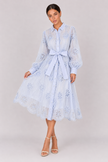 The Marielle: Embroidered Bubble Sleeve Dress — product image 20