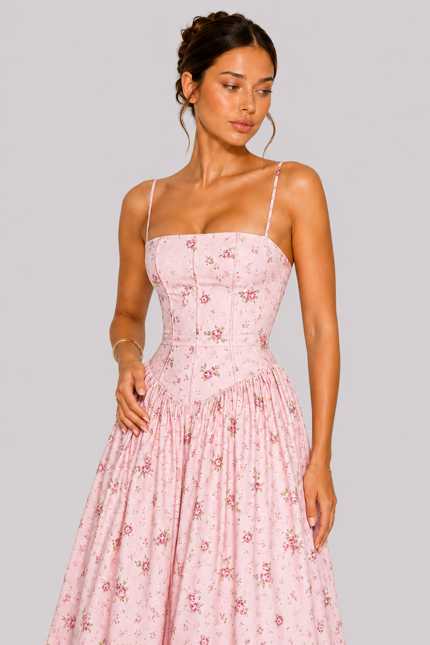 The Wisteria: Floral Halter Maxi — product image 20