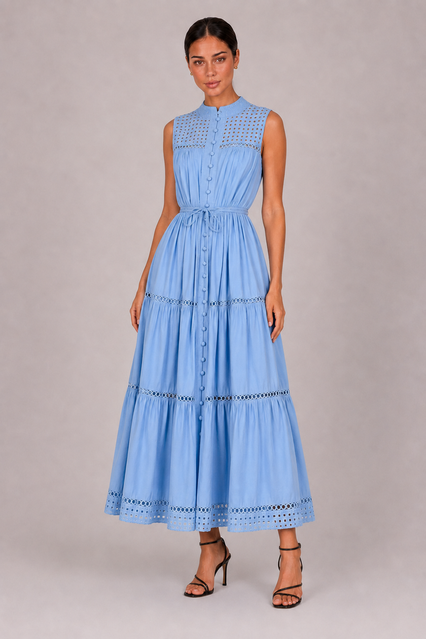 The Odalys: Cutout Collar Vacation Dress — product image 3