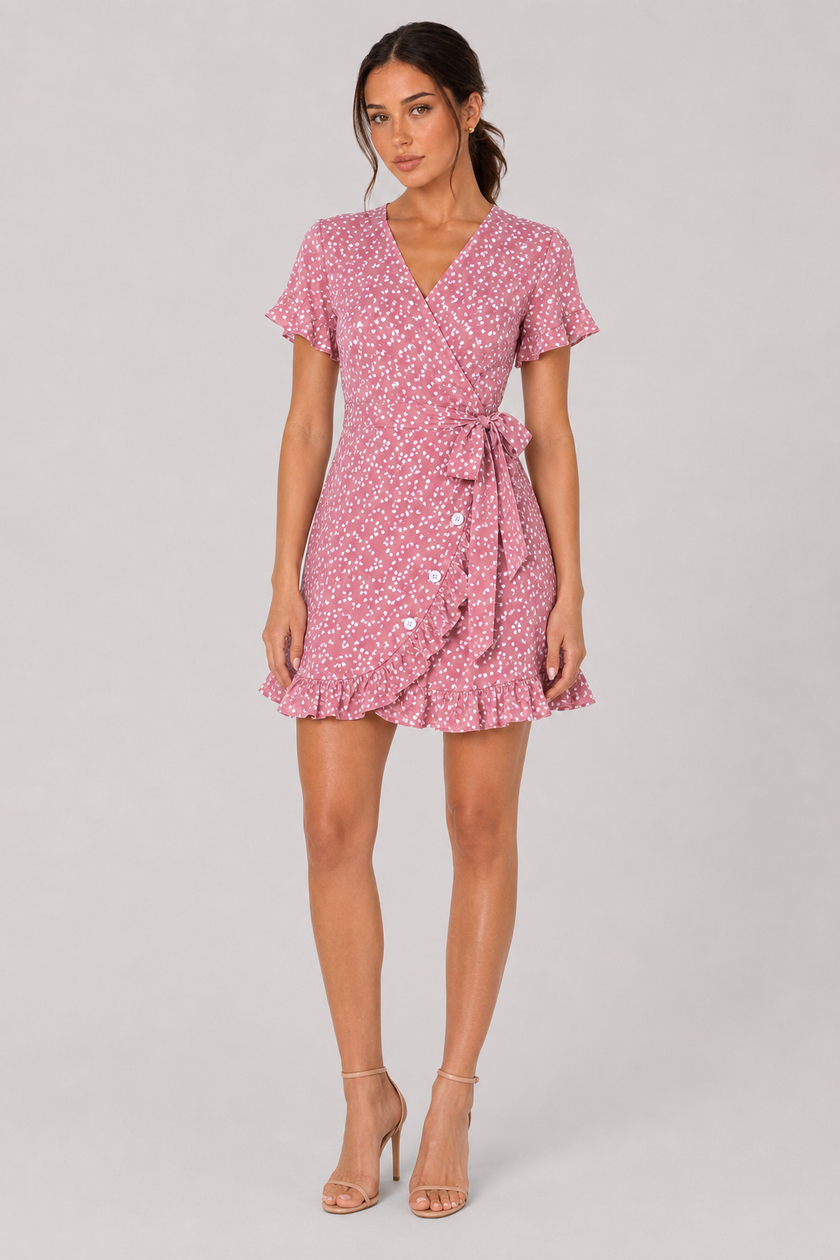 The Wren: Flared Sleeve Tie-Waist Mini — product image 25