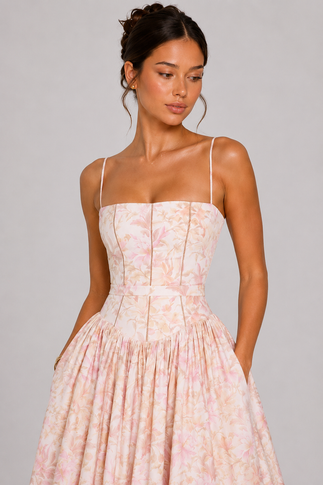 The Wisteria: Floral Halter Maxi — product image 15