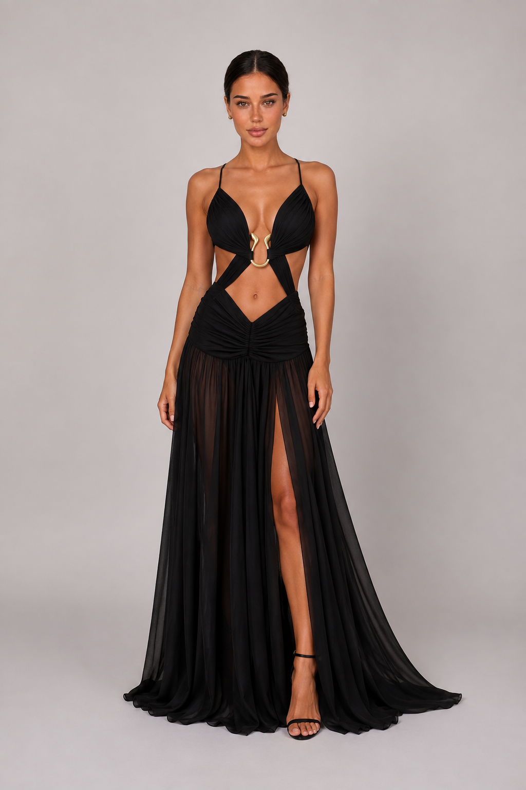 The Aveline: Mesh Halter Dress — product image 14