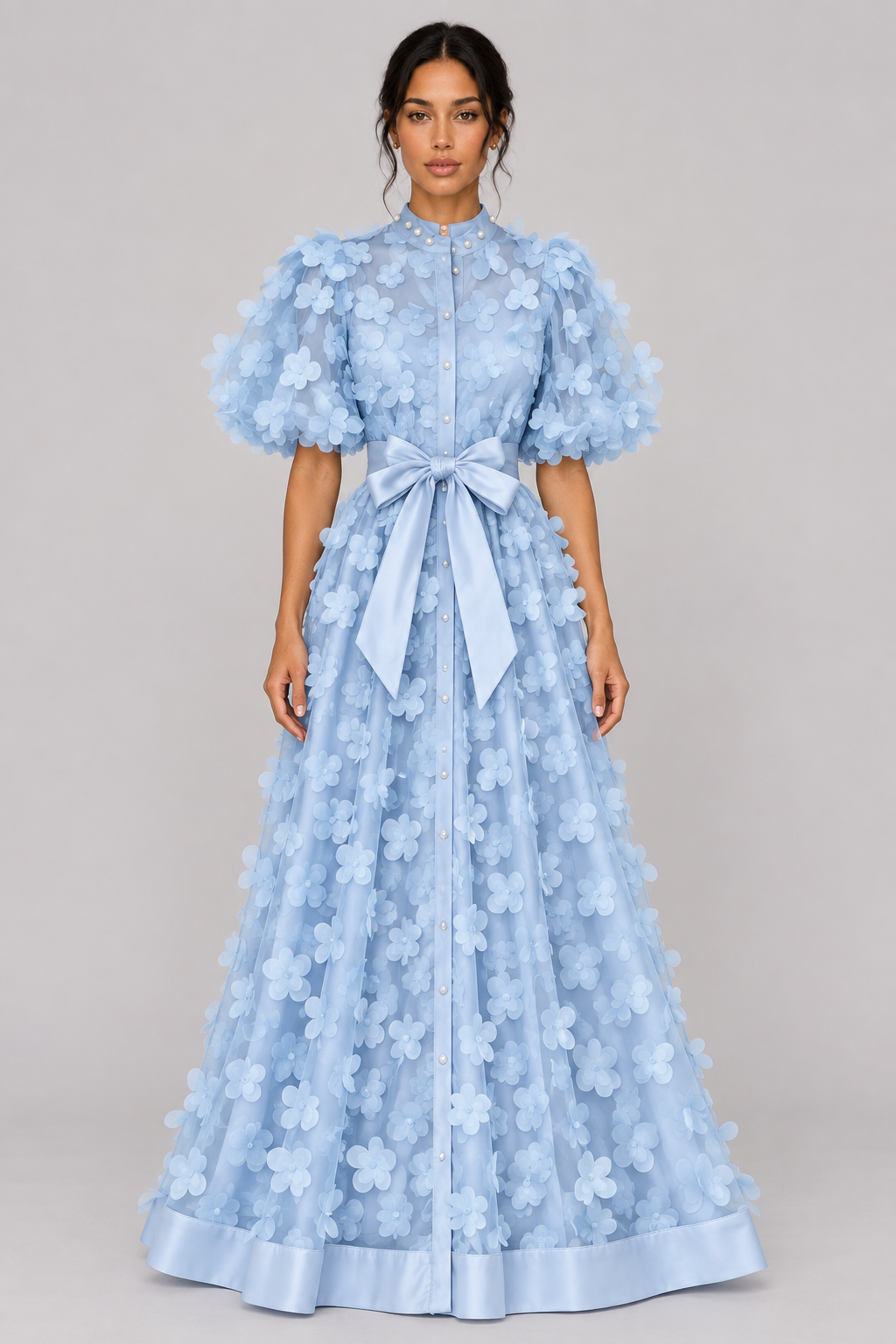 Fleur 3D Floral A-Line Midi Dress — product image 8