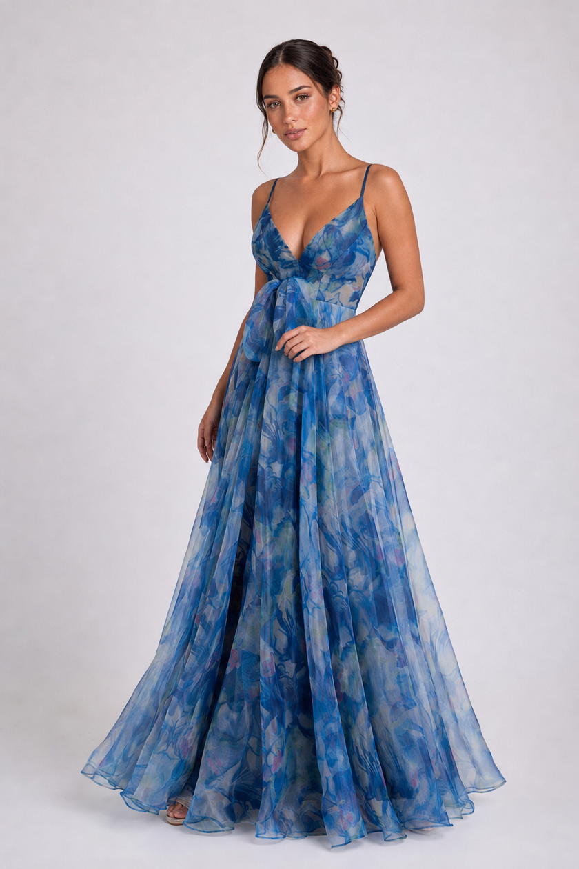 The Calliope: Backless Tie-Strap Maxi — product image 5