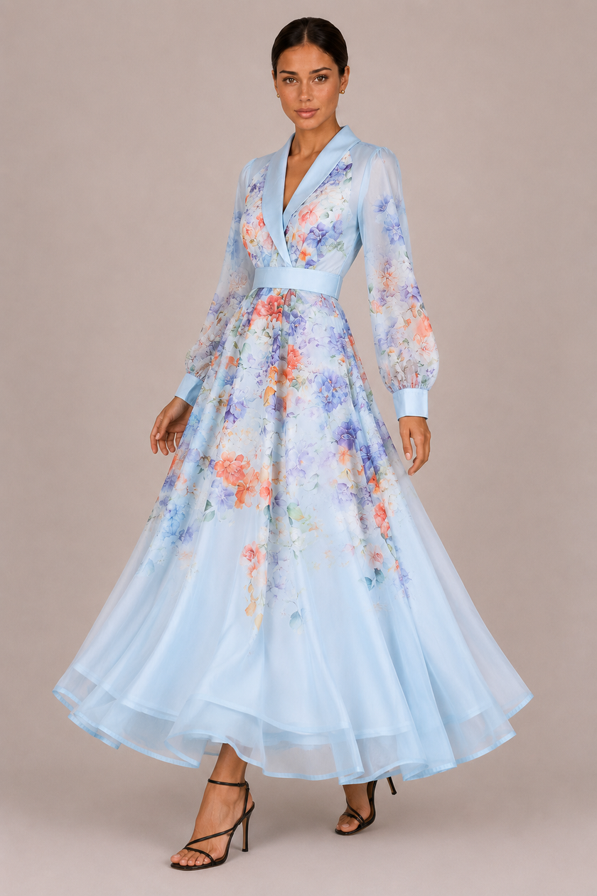 The Corinne: Chiffon Lace-Up Vacation Dress — product image 6