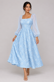 The Céleste Jacquard Square-Neck Dress