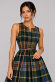 The Noémie: Belted Plaid A-Line Maxi — product image 7