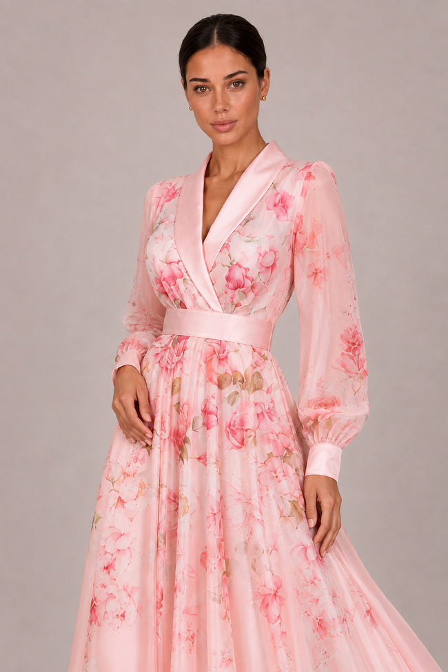 The Corinne: Chiffon Lace-Up Vacation Dress — product image 4