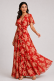 The Rosalind: Asymmetrical Ruffled V-Neck Dress — product image 6